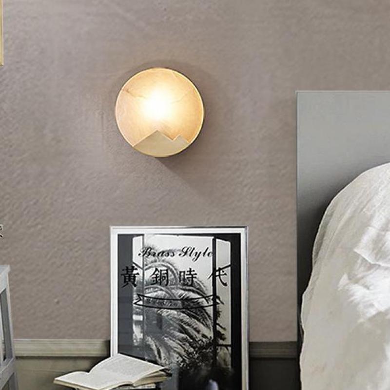 Luxury White Marble Gold Accent LED Wall Light - OutfitLondon