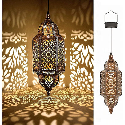 Solar Lanterns Outdoor, Waterproof Hanging Solar Lantern Garden Decor