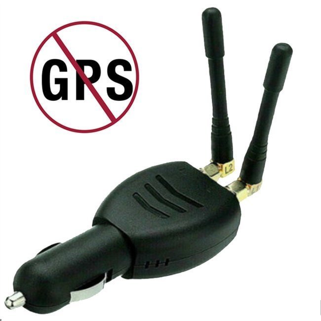 Mini Car GPS Blocker Signal Jammer 2 Antenna Dual-Channel