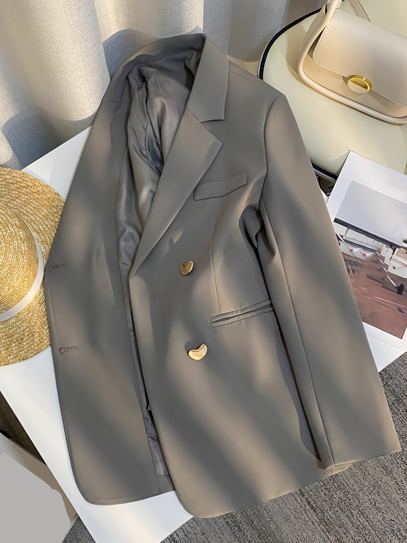 Timeless Women's Warm Tailored Blazer Coat