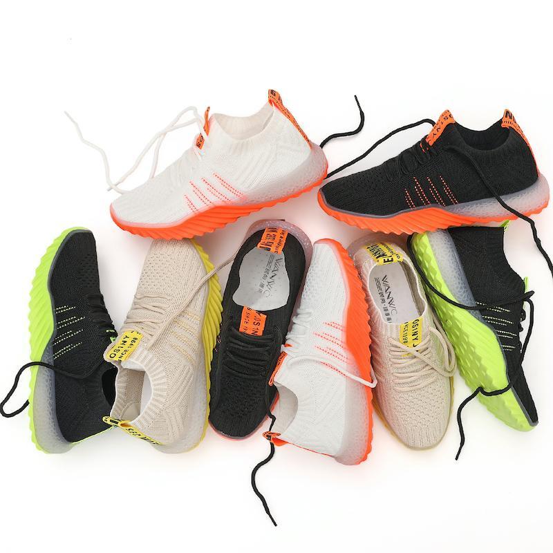 Colorblock Knitted Sneakers For Women