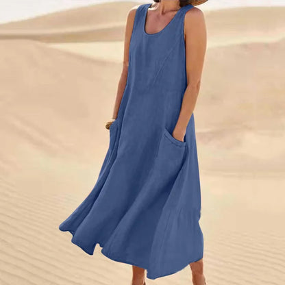 Elegant Summer Linen Dress