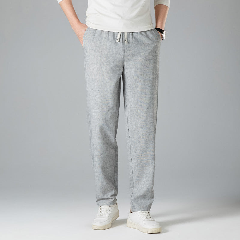 Men's Casual Lightweight Drawstring Summer Trousers