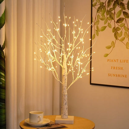 LED Lighted Birch Tree Table Lamp