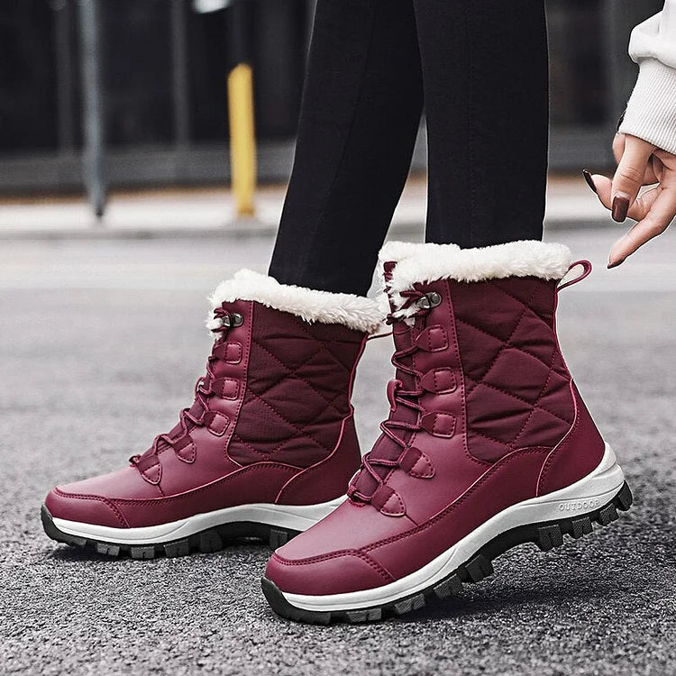 Warm Leather Ankle Boots for Women