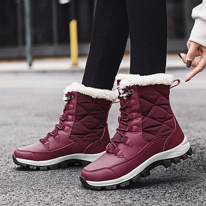 Warm Leather Ankle Boots for Women