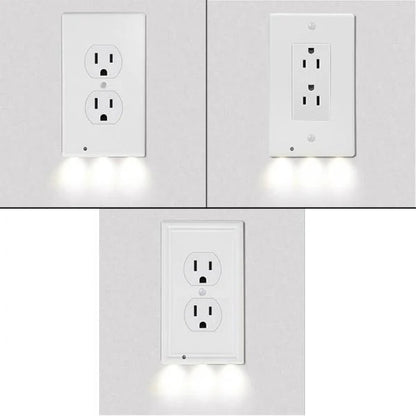 4-Pack: LED Night Light Outlet Cover – Assorted Styles