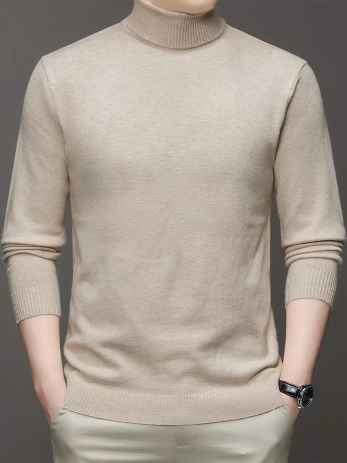 Big Size Crew Neck Knitted Jumper