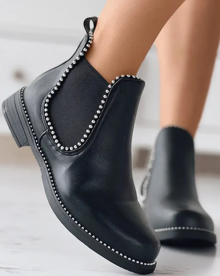 Chic Low Heel Ankle Boots for Women