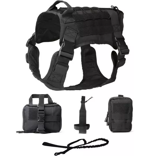 Military No-Pull Tactical Dog Harness Vest