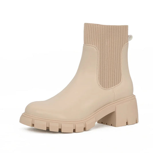 Comfy Womens Knit Short Booties - OutfitLondon