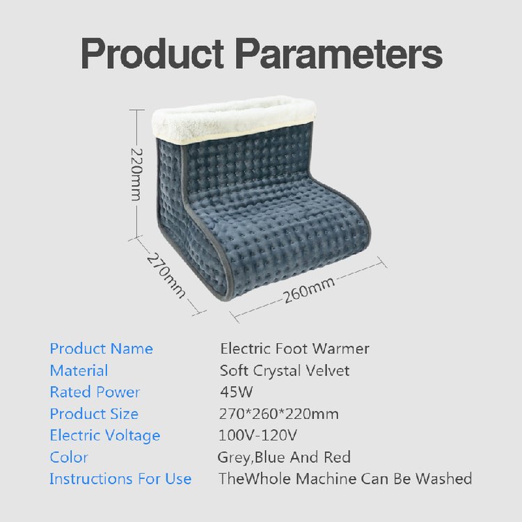 Electric Foot Warmer Heater USB Charging Power Saving Warm Foot Cover Feet Heating Pads For Home Foot Blanket