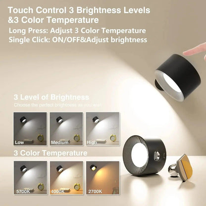 Cordless Wall Lamp - Battery Operated Light - Rechargeable Wall Light - Ambilume