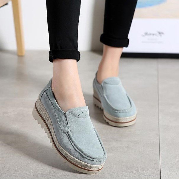 Wide Feet Orthopedic Suede Leather Shoes For Women