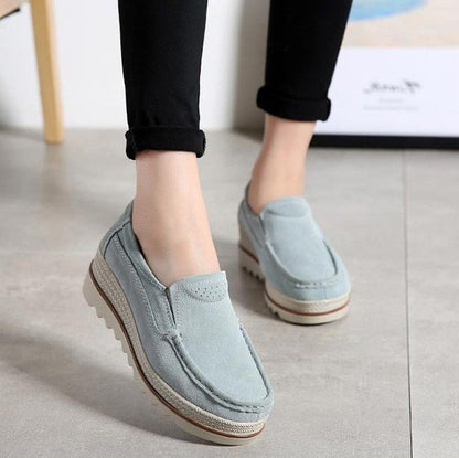 Wide Feet Orthopedic Suede Leather Shoes For Women