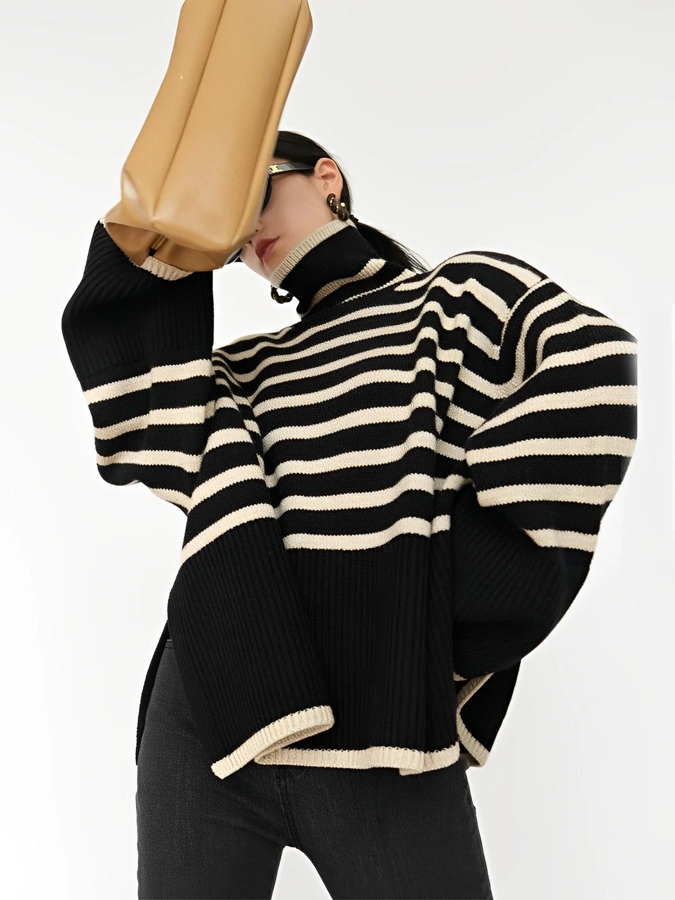 Cozy Ladies Large Knit Winter Sweater