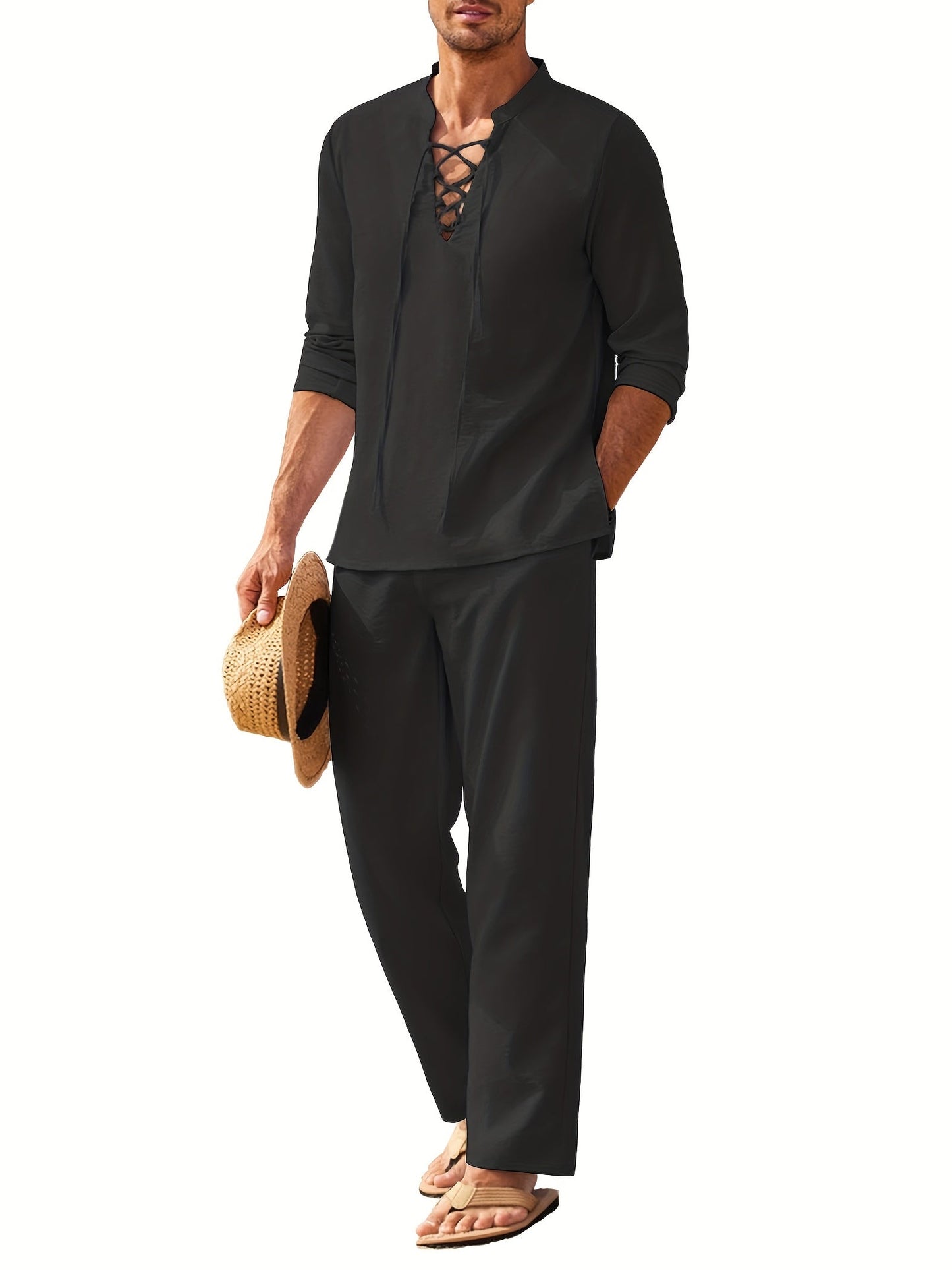 Relaxed Fit Shirt and Jogger Pants Set