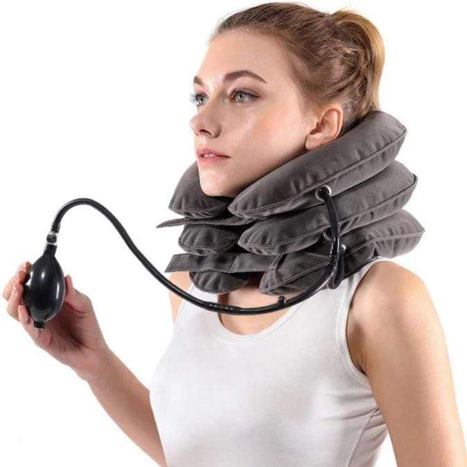 Three Layers Cervical Neck Traction Inflatable Pillow