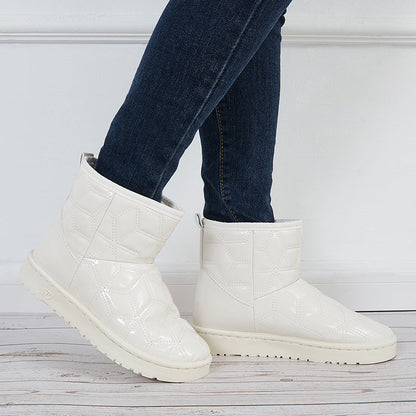 Waterproof Warm Fur Platform Snow Booties Winter Ankle Boots