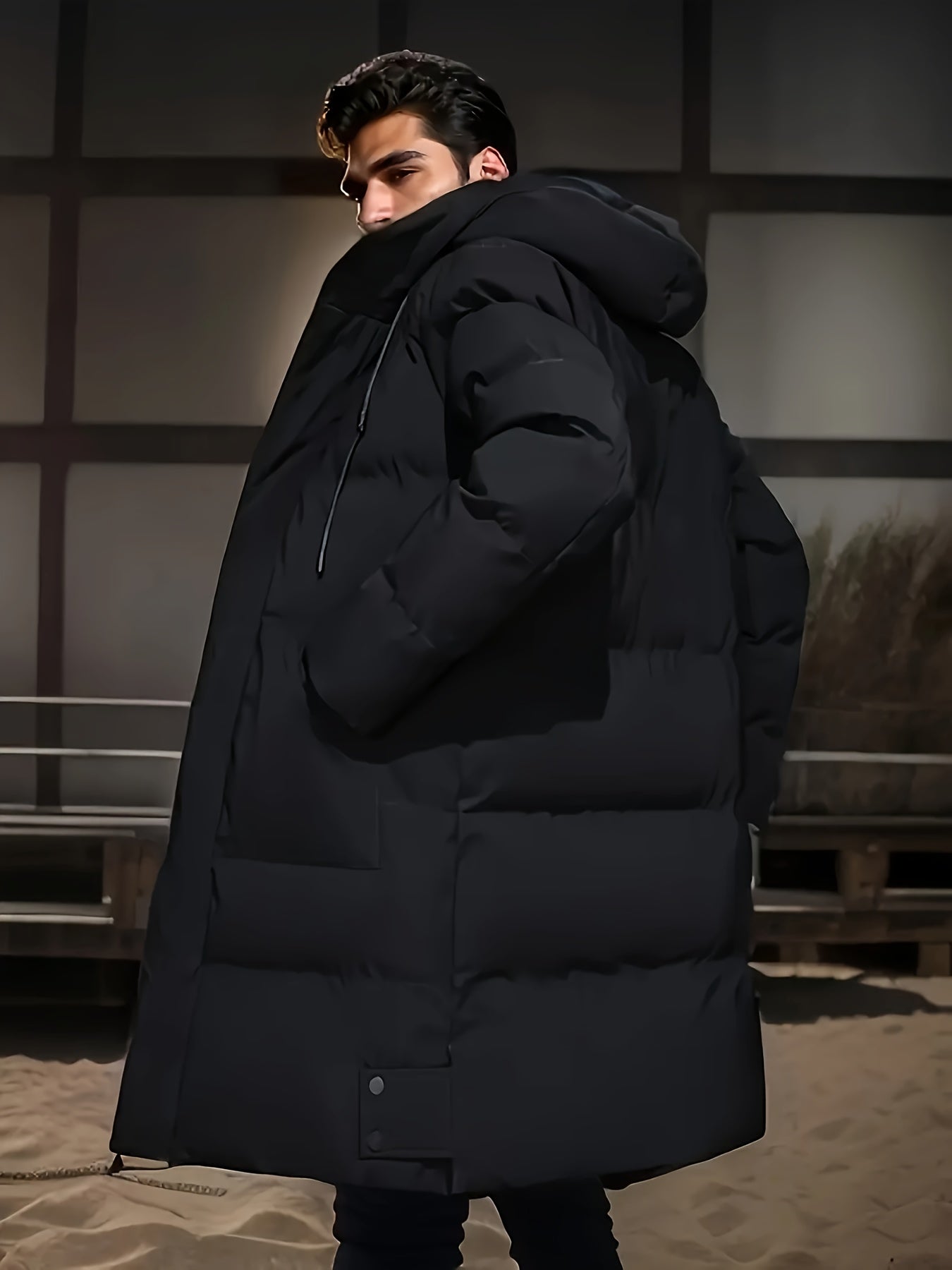 Thermal Filled Insulated Mens Puffer Coat Jacket