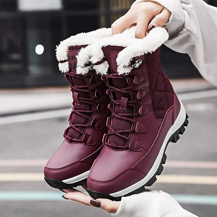 Warm Leather Ankle Boots for Women