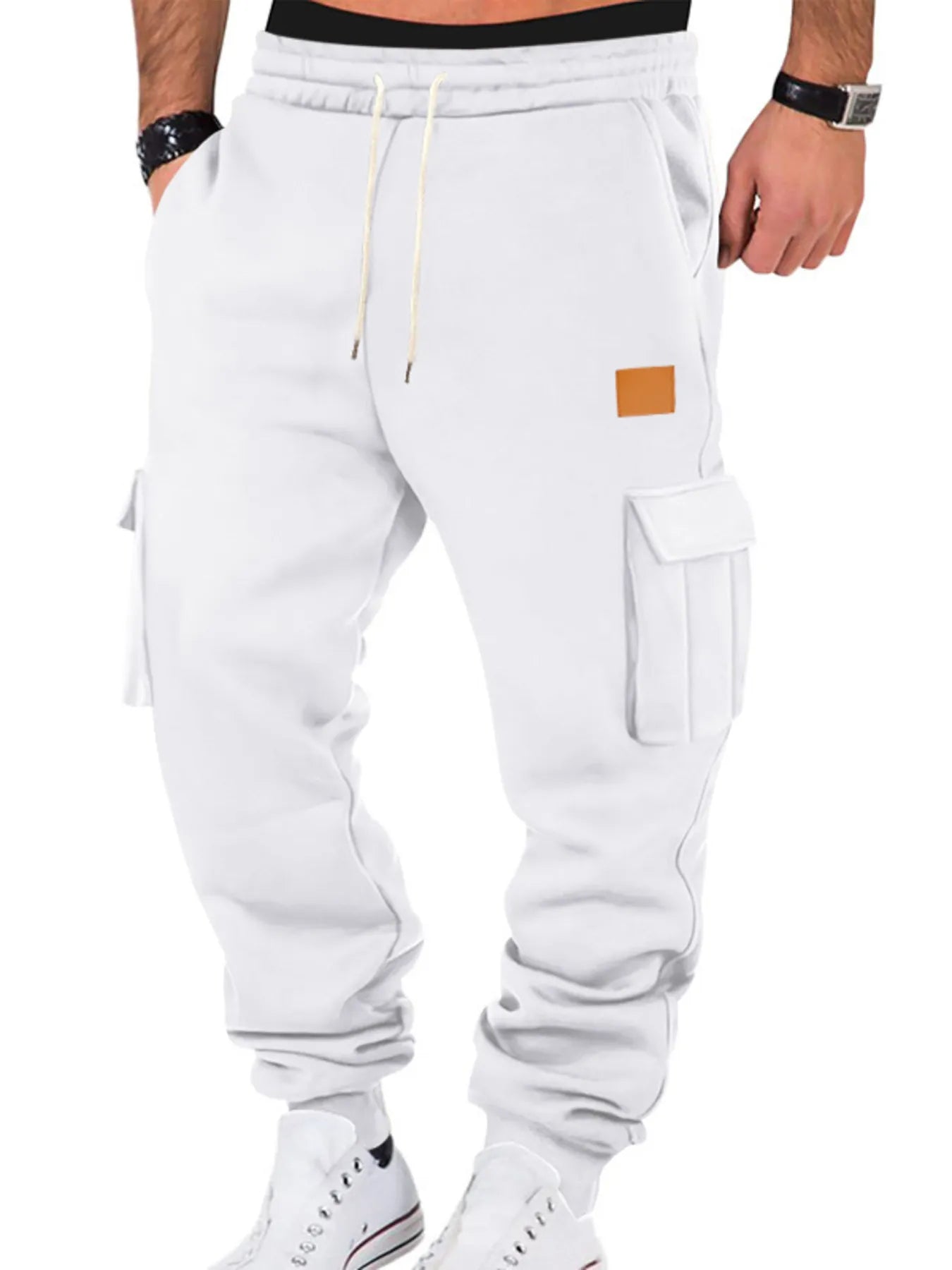 Comfortable Loose Fit Elastic Waist Jogger Pants For Men