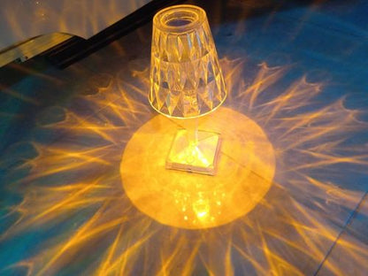 Crystal Cordless Diamond Table Lamp