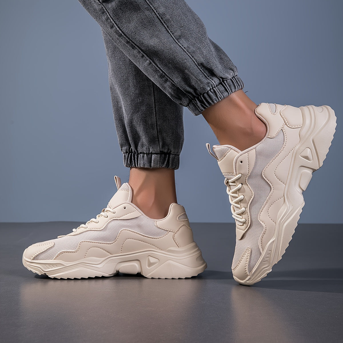 Casual Vintage Style Men's White Shoes