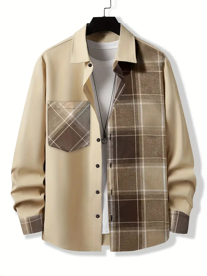Classic Plaid Button-Down Men's Shirt