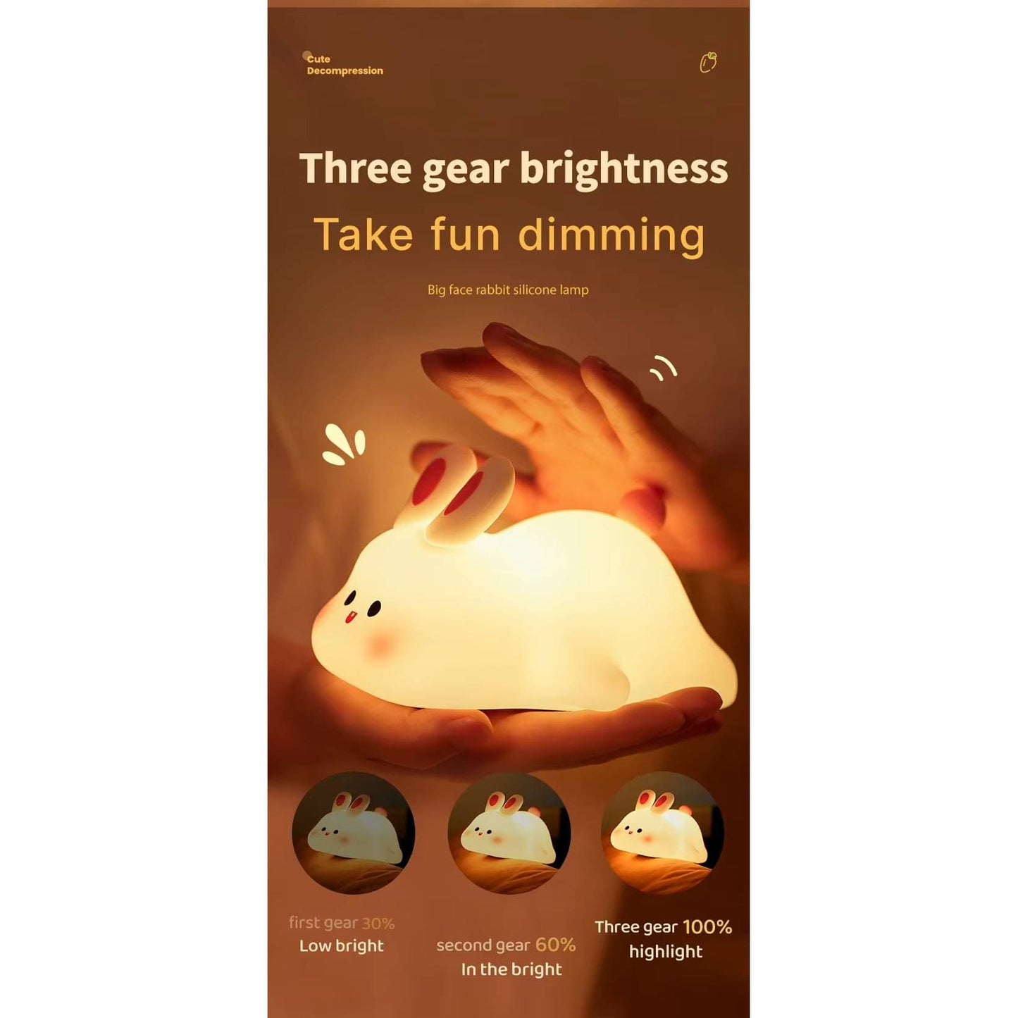 Silicone LED Night Light Animal Shape