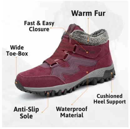 Orthopedic Shoes Anti-collision Velcro Hiking Ankle Sneakers Suede Outdoor