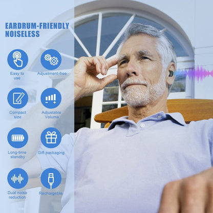 Hearing Aid for Seniors Rechargeable with Noise Cancelling
