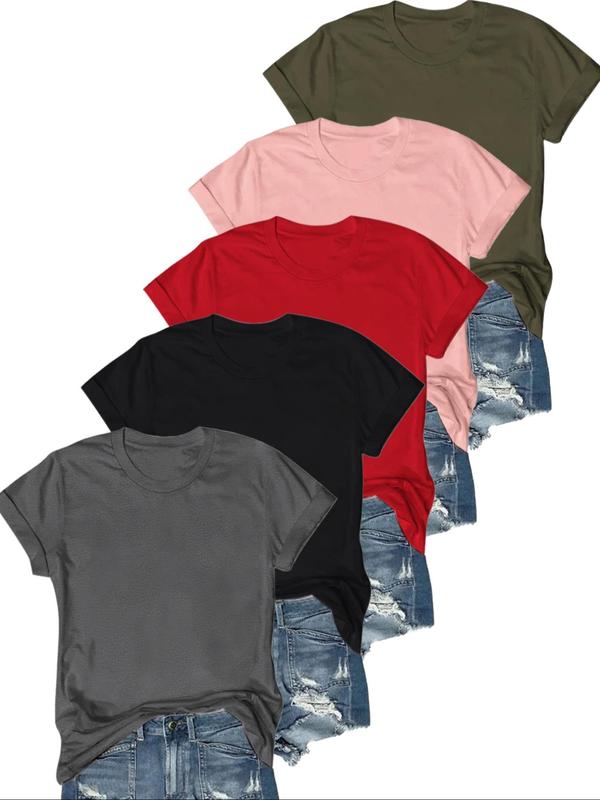 Comfortable Basic T Shirts 5 Pack