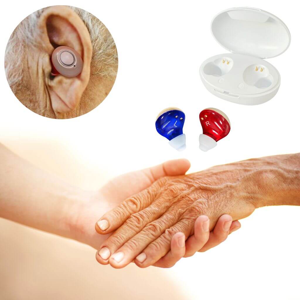 In-Ear Hearing Aids Invisible Enhancer Rechargeable Mini Sound Amplifier UK