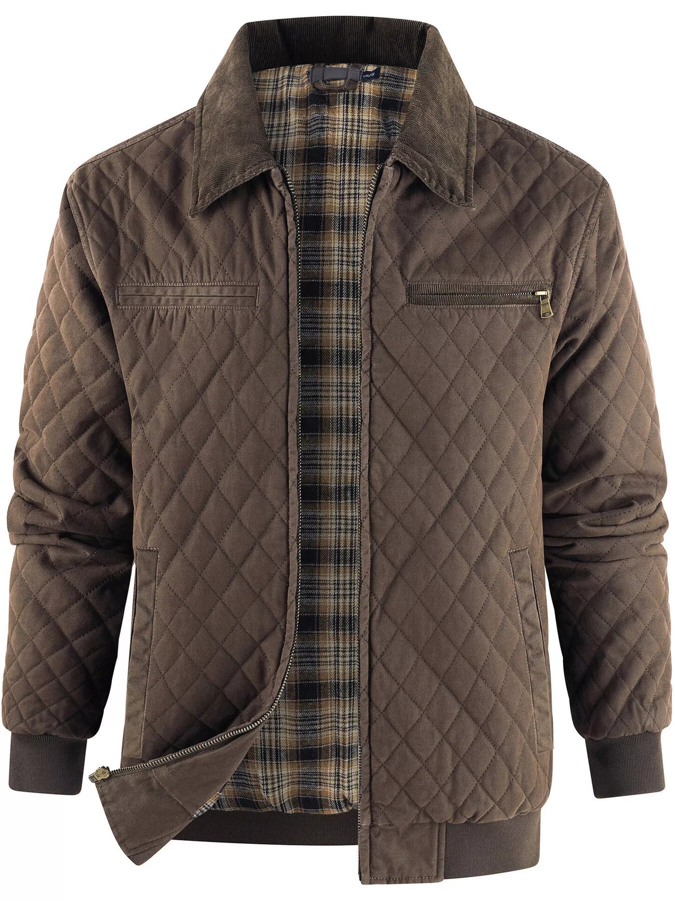 Insulated Flannel Lined Mens Padded Coat
