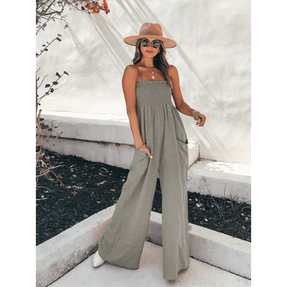 Relaxed Fit Summer Wide Leg Jumpsuit for Women