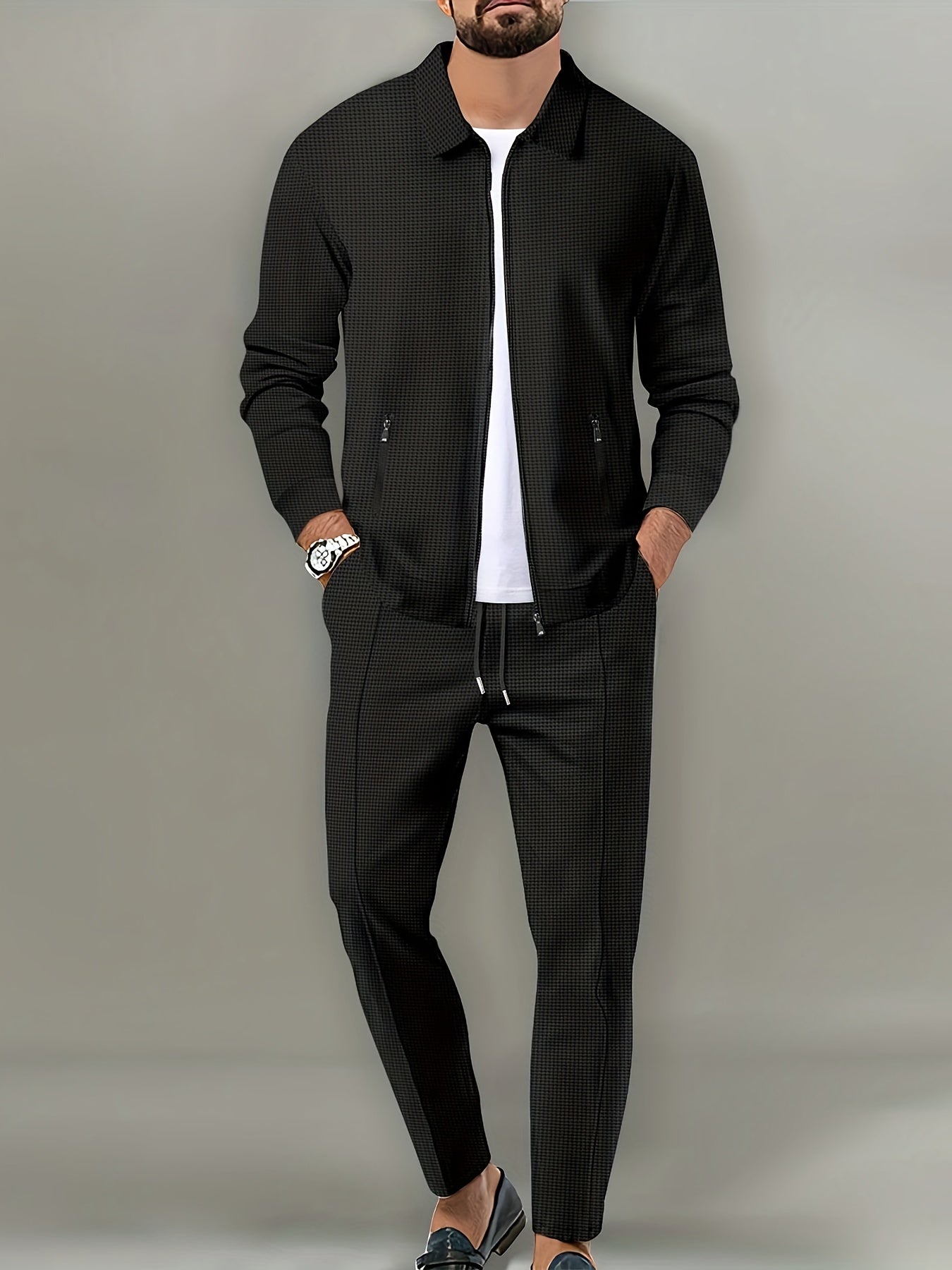 Soft Mens Full Zip Athletic Tracksuit Set