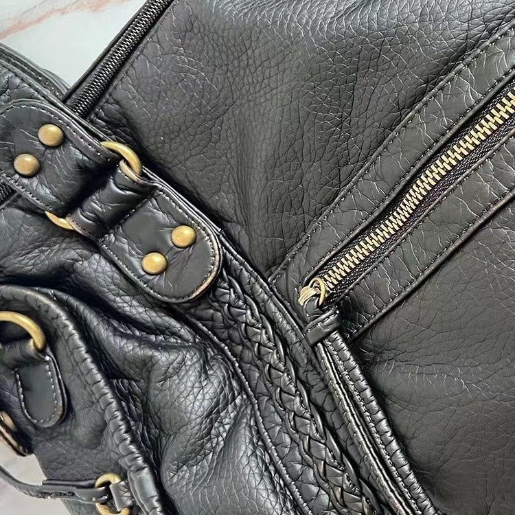 Classic Brown Leather Handbag