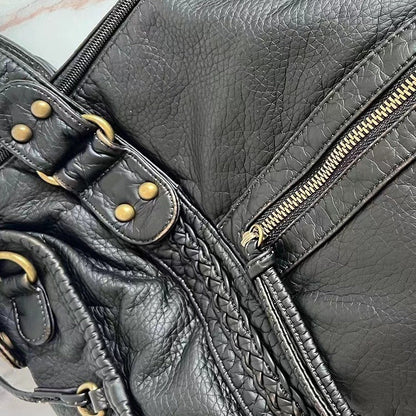 Classic Brown Leather Handbag