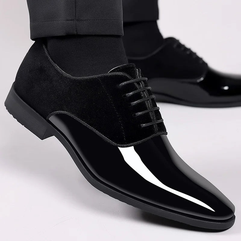 Luxury Velvet Formal Tie Shoes