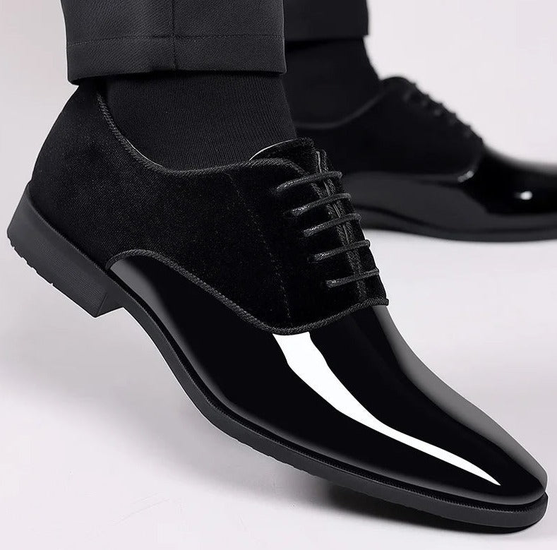 Classic Black Mens Formal Leather Oxfords Shoes