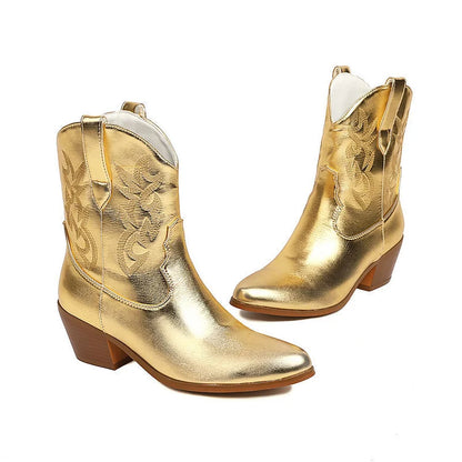 Rugged Ladies Cowboy Ankle Boots