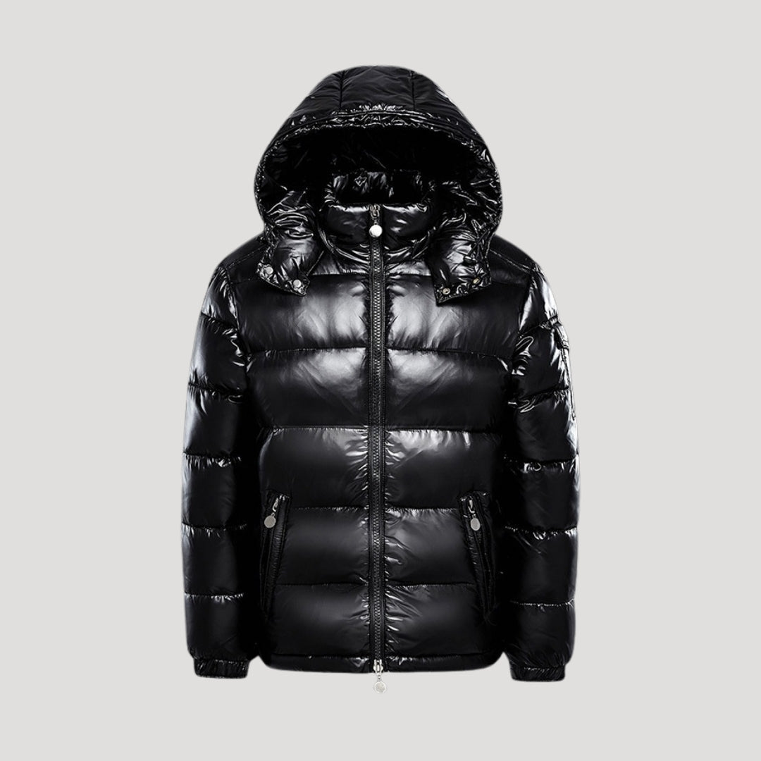Waterproof Insulated Mens Black Winter Parka Coat - OutfitLondon