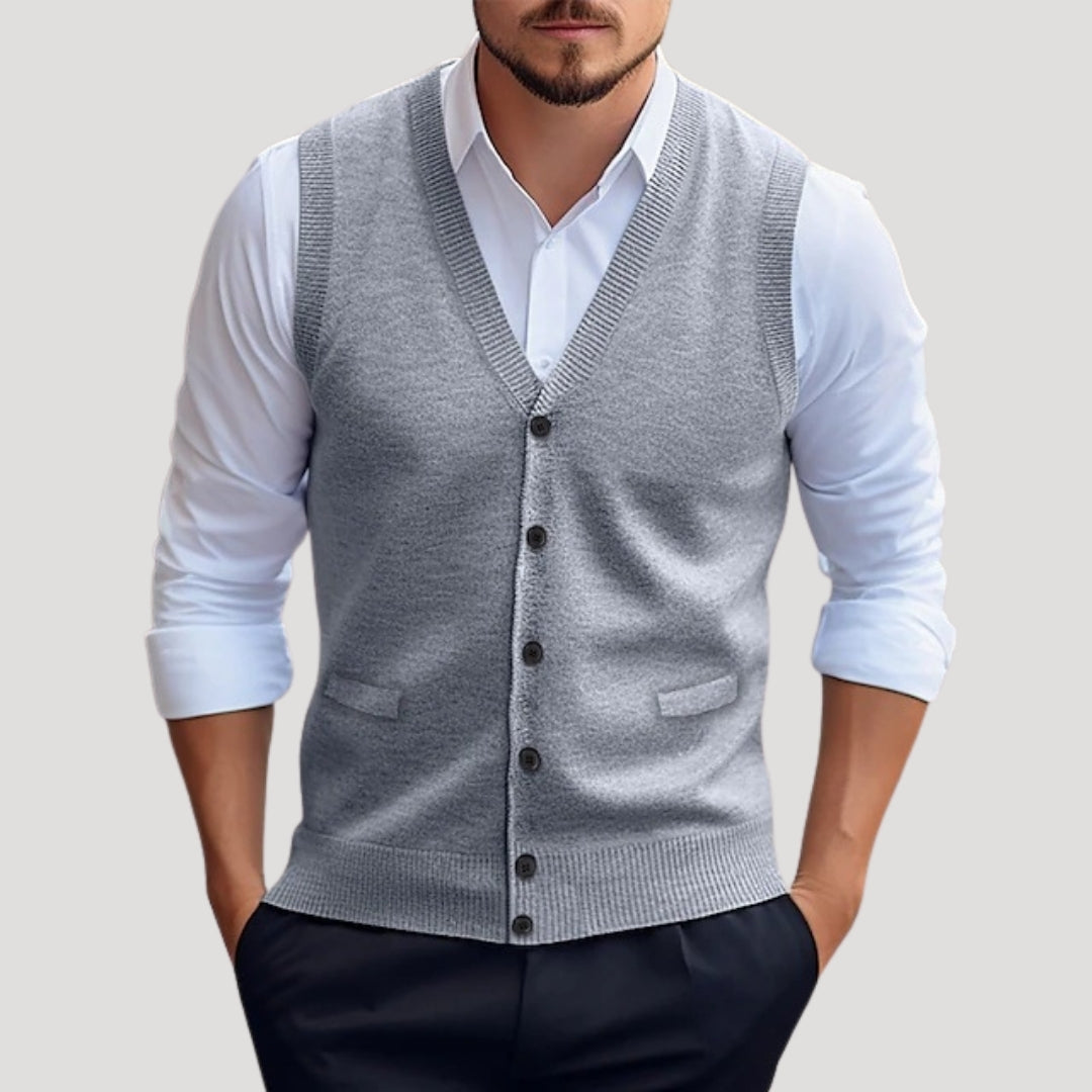 Classic Fit Crew Neck Vest