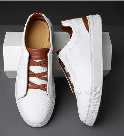 Leather Crossover Sneakers