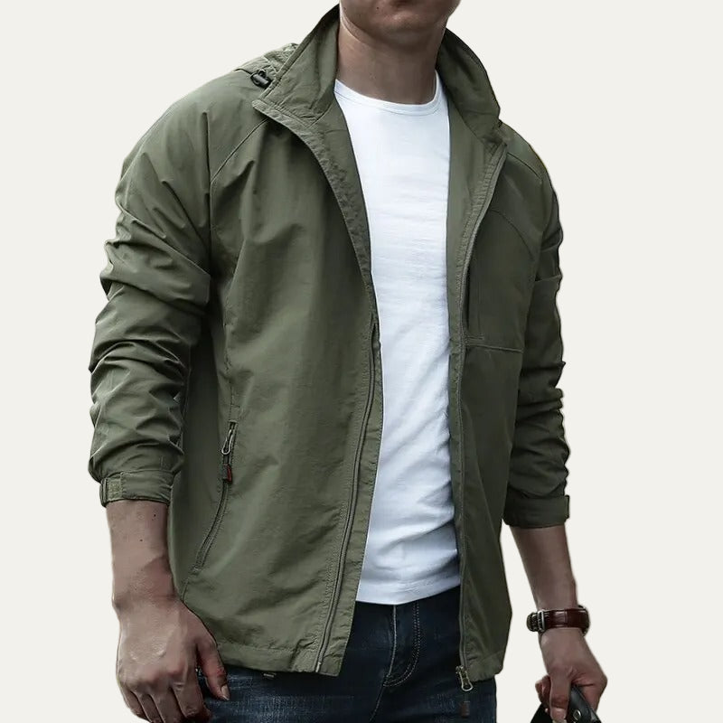Waterproof Men's Zip Up Hoodie Jacket