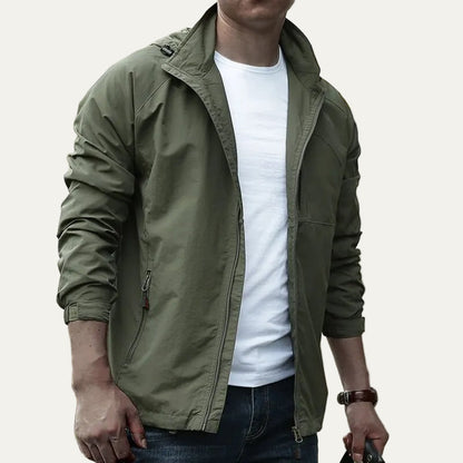 Waterproof Men's Zip Up Hoodie Jacket