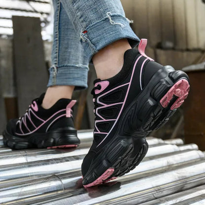 Women's Work Shoes with Steel Toe Cap Safety Sneakers