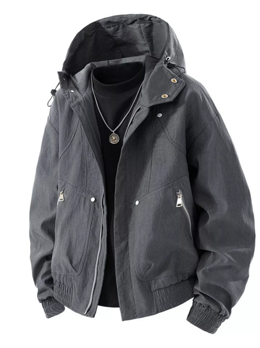 Waterproof Men's Hooded Windbreaker Coat - OutfitLondon