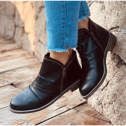 Stylish Women's Low Heel Ankle Boots